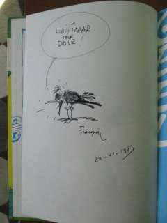 André Franquin | Gaston T11 - Gaffes, bévues et boulettes avec dédicace La Mouette Rieuse par André Franquin - Cartonné - EO (1973) | Catawiki