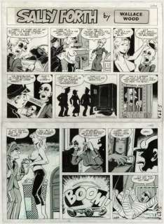 101: Wood Sally Forth Sunday 89 1973 original comic art | Russ Cochran