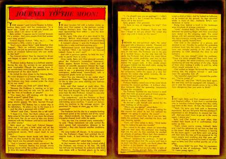 JOURNEY TO THE MOON!, MOON GIRL #3, 2 Pg Text Story (Spring 1948) | Russ Cochran
