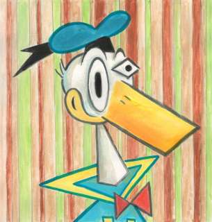 Tony Fernandez, Disney Artist | Donald Duck Inspired By Pablo Picasso’s Art - Original Painting - Tony Fernandez Signed - Acrylic Art - Original Artwork | Catawiki