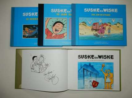 Vandersteen, Willy + Geerts, Paul + Studio Vandersteen | Suske en Wiske - 4 luxe oblong albums - Met opdrachttekening - Emoties + Zee, zon en strand + Bijrollen + Kalmthout - Cartonné - EO - (1995/2005) | Catawiki