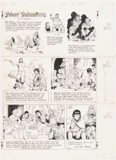 John Cullen Murphy ’’Prince Valiant’’ Sunday Comic Strip Original Artwork -- #2343 Dated 3 January 1982 | Nate Sanders