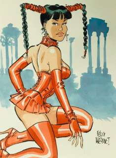 Meynet, Félix | Meynet, Félix - Dessin original en couleur - Gothique - Format: 15 x 21 cm. | Catawiki