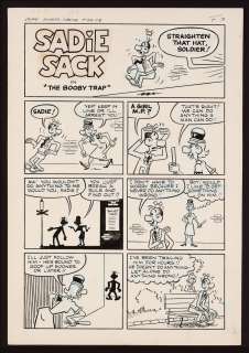 Original Art from Harvey Hits #93 (1965) Complete 2-Page Story ’The Booby Trap’ | mycomicshop.com