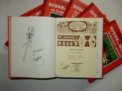 Vandersteen, Willy | Suske en Wiske - 7x Strip Klassiek - Range 52 t/m 58 - Met 7 opdrachttekeningen Paul Geerts - Cartonné - EO - (1998/1999) | Catawiki