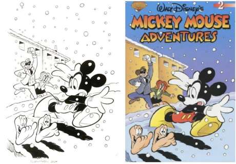 Noel Van Horn | Mickey Mouse Adventures XUC MMAG 2 - Signed Original Inked Cover Artwork by Noel van Horn | Catawiki