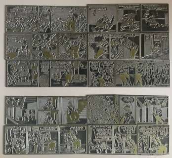 Marc Sleen | Néron - 10 originele Clichés/Drukplaten - 6 van Les Cavernicoles (De Linkadoors) - 4 van Snuffelaars en Speurneuzen(?) Titel staat in cliché - (1966) | Catawiki