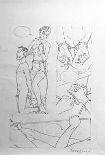 Roberto Baldazzini | Roberto Baldazzini - Tavola originale a matita, pag. 60 di “Chiara Rosenberg” - Page volante - Exemplaire unique - (1998) | Catawiki