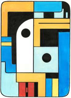 Tony Fernandez, Disney Artist | Donald Duck Inspired By Bauhaus Age By The Usual Designers (1923) - Original Painting - Tony Fernandez Signed - Original Acrylic Art - Original Artwork | Catawiki