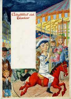 Celedonio Perellã³N | Original Page  - Front cover  - Caballitos de Tiovivo  - (1950) | Catawiki