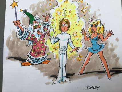 Dany | Dany - Dessin original couleur - Olivier Rameau - Potion magique | Catawiki