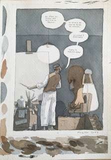 Marco Corona - Original page for L‘ombra di Walt. Cm. 25x34. Water colour. Signed. Mint