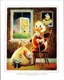 Barks - "PROSPERITY POSED FOR POSTERITY", Lithograph, Another Rainbow (1986) NO RESERVE! | Russ Cochran