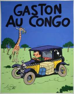 Di Matteo, Leonardo | Di Matteo, Leonardo - Dessin original couleur - Gaston au Congo - (2018) | Catawiki