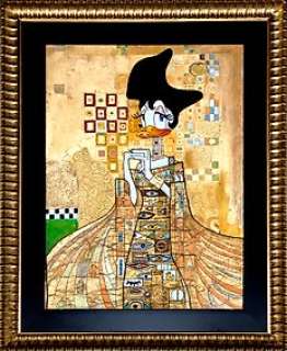 Meb Dessin & Tony Fernandez - Daisy Inspired By Gustav Klimt’s “The Woman In Gold” (1903-1907) - Mixed Media Artwork - Meb Dessin & Tony Fernandez - 140x121x6 cm - Museum Frame - Original Art