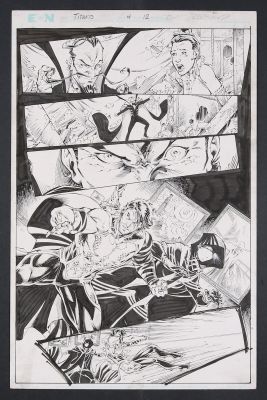 Norm Rapmund, Brett Booth | Original Art from Titans #4 (2016) Page 12 Pencils by Brett Boothe, Inks by Norm Rapmund | mycomicshop.com