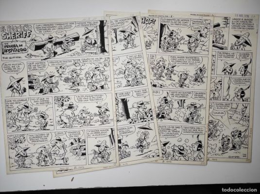 4 PLANCHAS ORIGINALES EL PEQUEÑO SHERIFF POR SIFRE PUBLICADAS EN EL PUMBY Nº 1004 | todocoleccion (Buy It Now)