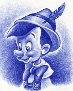 Joan Vizcarra | Pinocchio - Original Drawing - Joan Vizcarra - Pen Art - Original Artwork | Catawiki