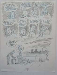 Eisner, Will | Will eisner - Originele schets voor pagina 28 - Will Eisner reader/ zonsondergang in Sunshine City - Page volante - EO - (1985) | Catawiki