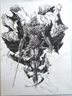 Pontet, Cyril | Pontet, Cyril - Dessin original - Chroniques de la Lune Noire - Chevalier de la Négation - (2022) | Catawiki