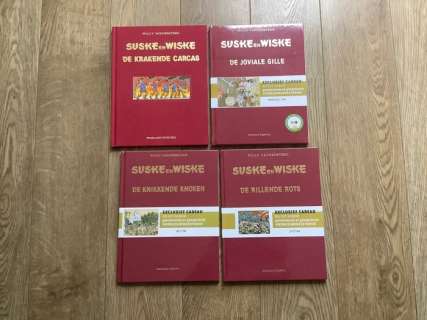 Luc Morjaeu En P.Van Gucht | Suske en Wiske - 235, 297A, 303 en 307 - VKR reeks Luxe - De krakende Caracas, De joviale Gille, De knikkende knoken, De rillende Rots - Cartonné - EO - (1993/2010) | Catawiki