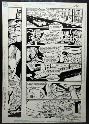 Lot 510 - DC Comics Detective Comics # 611 page 17 original comic book panel signed bottom right by Norm | misc / divers