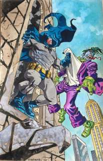 Giancarlo Caracuzzo - Original illustration for Batman. Cm. 26x40. Gouache. Signed. Mint