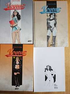 Altuna, Horacio | Horacio Altuna - Dessin original sur feuille A4 + Voyeurs Playboy T.1, T.2 et T.3 - EO - (2017/2021) | Catawiki