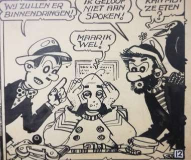 Buth | Buth - Thomas Pips - Het geheim van de vliegende schotels - originele strook (strook 12) - (1947) | Catawiki