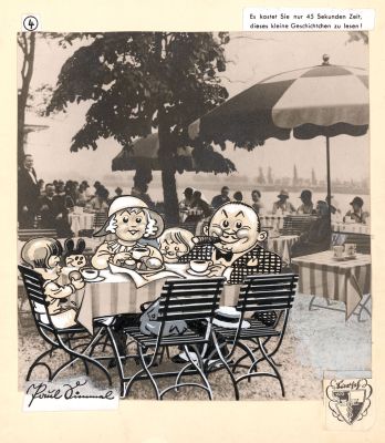 Paul Simmel | Original drawing mounted on a foto.… | Galerie Laqua