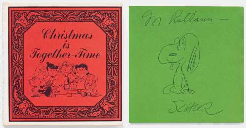 Charles Schulz Signed Drawing of Snoopy | Nate Sanders