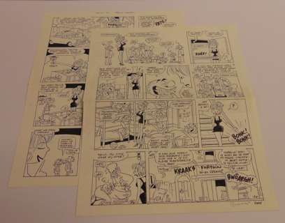 De Wit, Peter | De Wit, Peter - 2x Originele pagina - Compleet verhaal - Familie Fortuin - (1995) | Catawiki