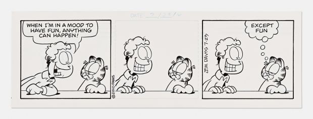 Jim Davis Original "Garfield" Comic Strip from 2010 | Nate Sanders