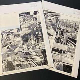 Font, Alfonso - Font, Alfonso - 2x Original page - Peter the Whaler - The Burning Ship - (1973)