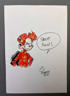 Yoann | Spirou et Fantasio - Dessin dédicacé Spirou - (2011) | Catawiki