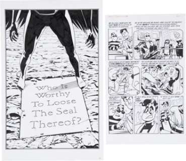 James Lyle The Plus #2, page 4 and In the Day of Battle Illustration Original Art, Group of 2 (undated). These -