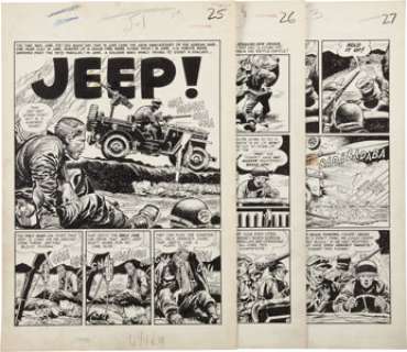 Jack Davis and Harvey Kurtzman Two-Fisted Tales #27 Complete 7-page Story "Jeep" Original Art (EC, - | Heritage