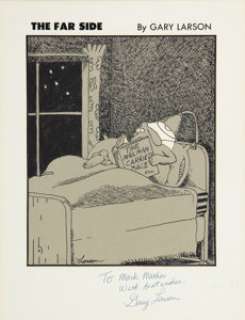 Gary Larson The Far Side Daily Comic Strip Original Art dated 1-3-85 (Universal Press Syndicate, 1985). As - | Heritage