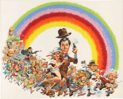 Jack Davis Under the Rainbow Movie Promotion Illustration (1981). Who knew so many little people would -