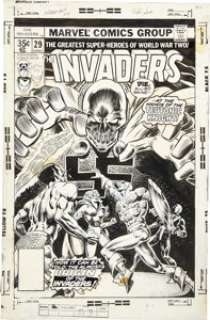 Alan Kupperberg, John Romita Sr., and Ernie Chan The Invaders #29 Cover Original Art (Marvel, 1978). -