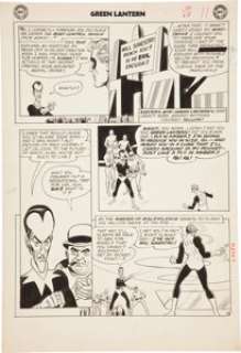 Gil Kane and Joe Giella Green Lantern #18 page 9 Original Art (DC, 1963). The Master of Malevolence, Sinestro, -