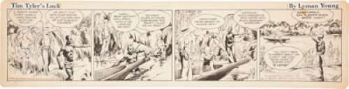 Alex Raymond and Lyman Young Tim Tyler‘s Luck Daily Comic Strip Original Art dated 4-7-33 (King Features -