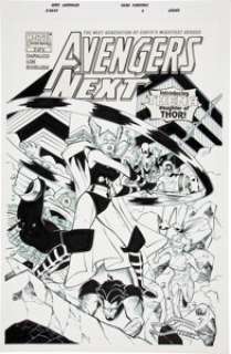 Mike Wieringo and Sean Parsons Avengers Next #2 Cover Original Art (Marvel, 2007). Thor‘s daughter makes her first -