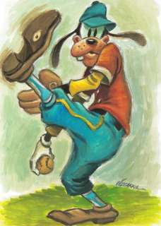 Joan Vizcarra | Goofy Baseball Player - Original Painting - Joan Vizcarra Signed - Original Artwork - Acrylic Art | Catawiki