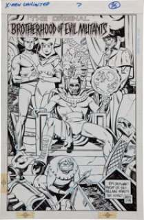 Paul Smith X-Men Unlimited #7 Magneto and the Original Brotherhood of Evil Mutants Original Art (Marvel, 1994). -