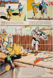Hal Foster Prince Valiant Hand Colored Sunday Comic Strip #1364 Original Art dated 3-31-63 (King Features - | Heritage