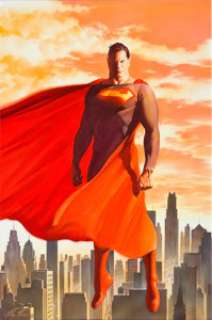 Alex Ross Superman #675A Cover Original Art (DC, 2008). This was an oversized spectacular blowout action - | Heritage