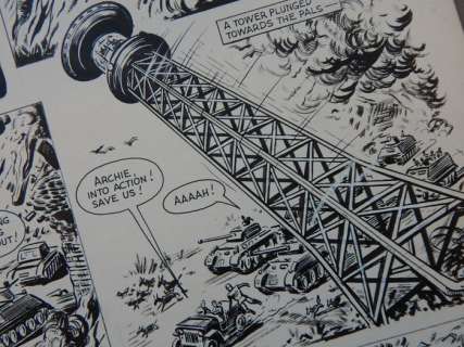 Kearon, Edward | Kearon, Edward - Originele pagina - Archie, de man van Staal - Manece of the Golden Men - (1966) | Catawiki