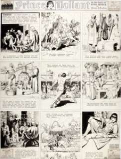 Hal Foster Prince Valiant Sunday Comic Strip #112 Original Art dated 4-2-39 (King Features Syndicate, 1939). -