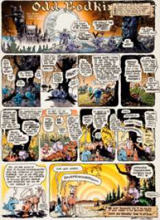 Dan O‘Neill and Gary Hallgren National Lampoon "Odd Bodkins" Comic Strip Original Art (1975). A full -
